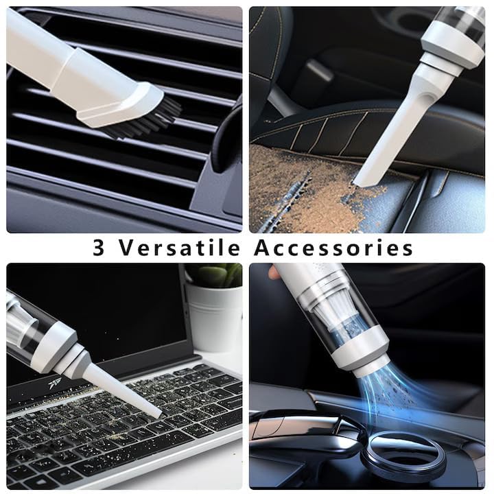 Wireless Car Vacuum Cleaner 2 in 1 - Portable and Handheld High Power Rechargeable Vacuum Cleaner for Car for Wet and Dry CarCleaning 2 in 1 DC 12V